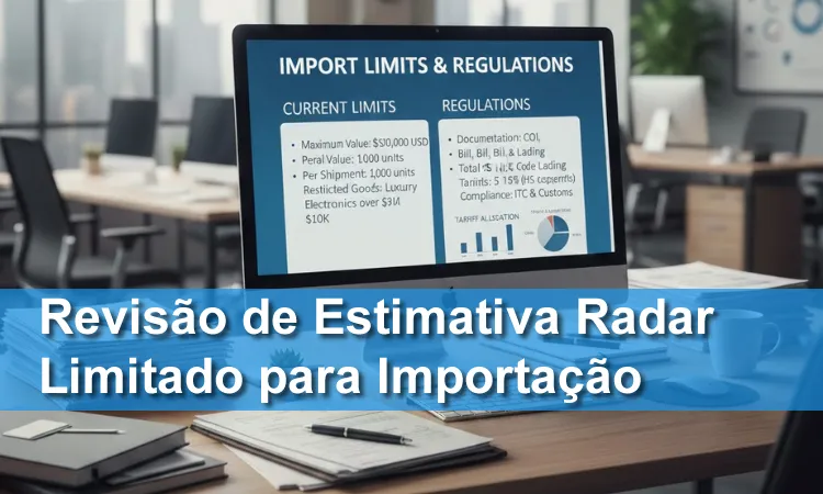 Revisão de Estimativa Radar Limitado para importação