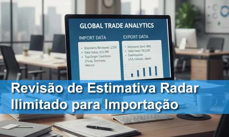 Revisão de Estimativa Radar Ilimitado para importação